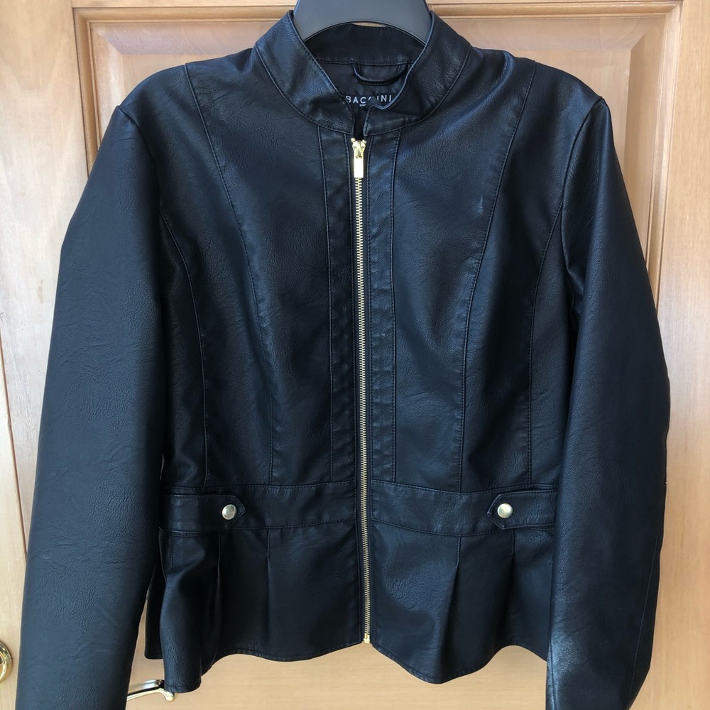 Faux leather jacket